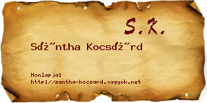 Sántha Kocsárd névjegykártya